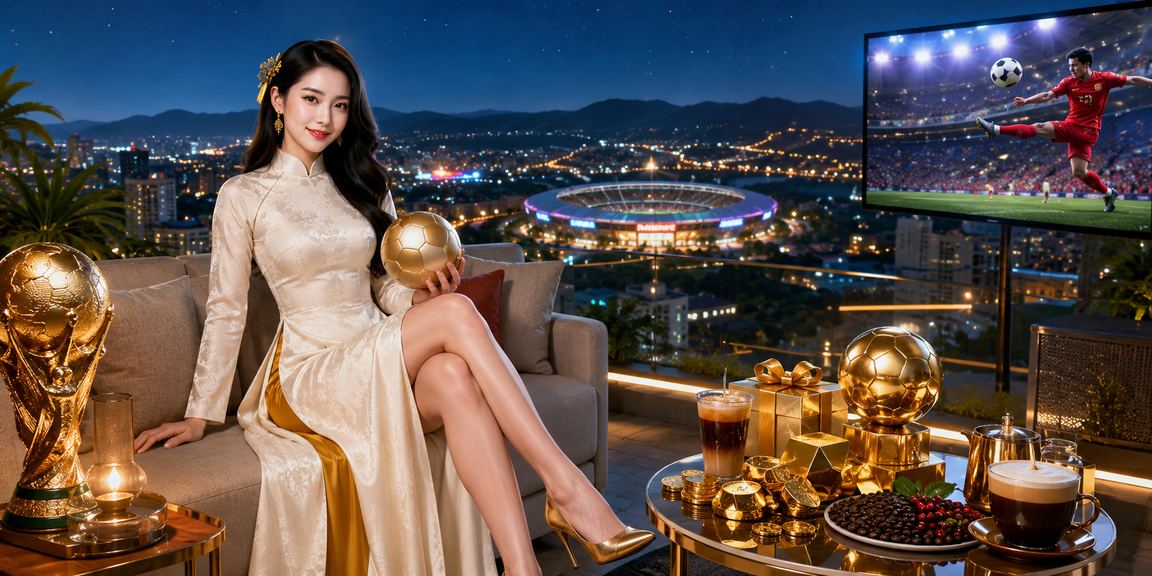 Người dùng tại Buôn Ma Thuột theo dõi cá cược bóng đá qua điện thoại trong trang phục áo dài