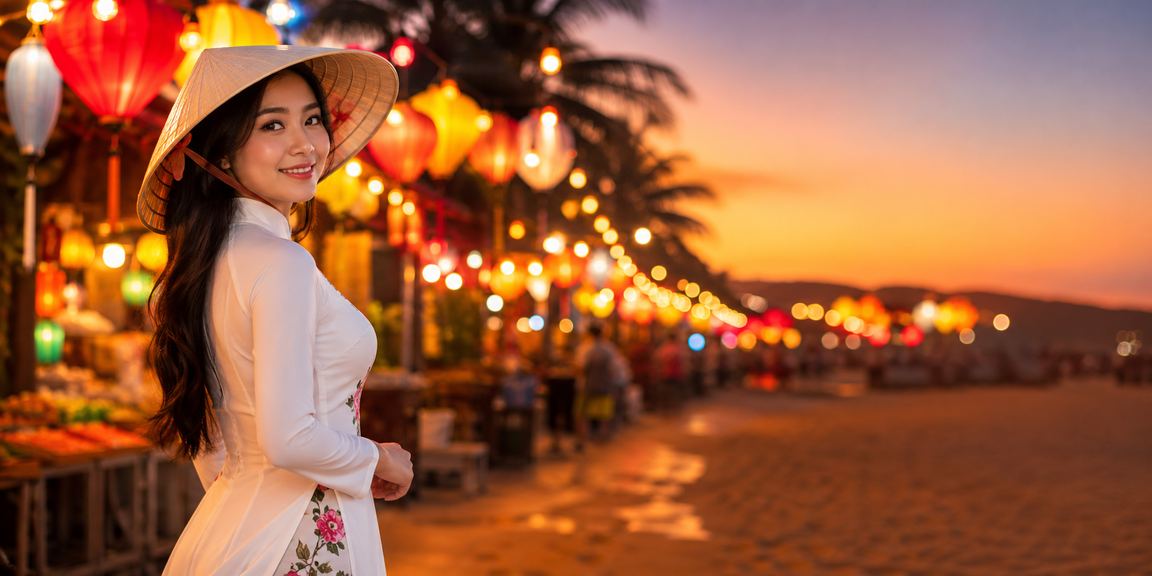 Người dùng trải nghiệm ứng dụng casino tại chợ đêm Mũi Né dưới ánh đèn đêm
