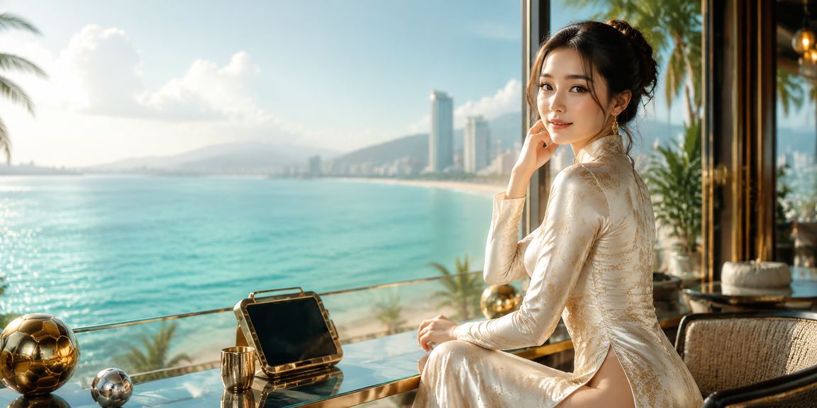 Người dùng tại Nha Trang theo dõi cá cược thể thao trực tuyến trong trang phục áo dài