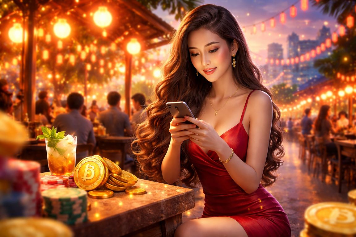 Cảnh chợ đêm Ninh Bình về đêm với ánh đèn lung linh và người tham gia sự kiện VIP